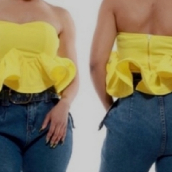 Yellow Ruffled Top - Picture 3 of 3